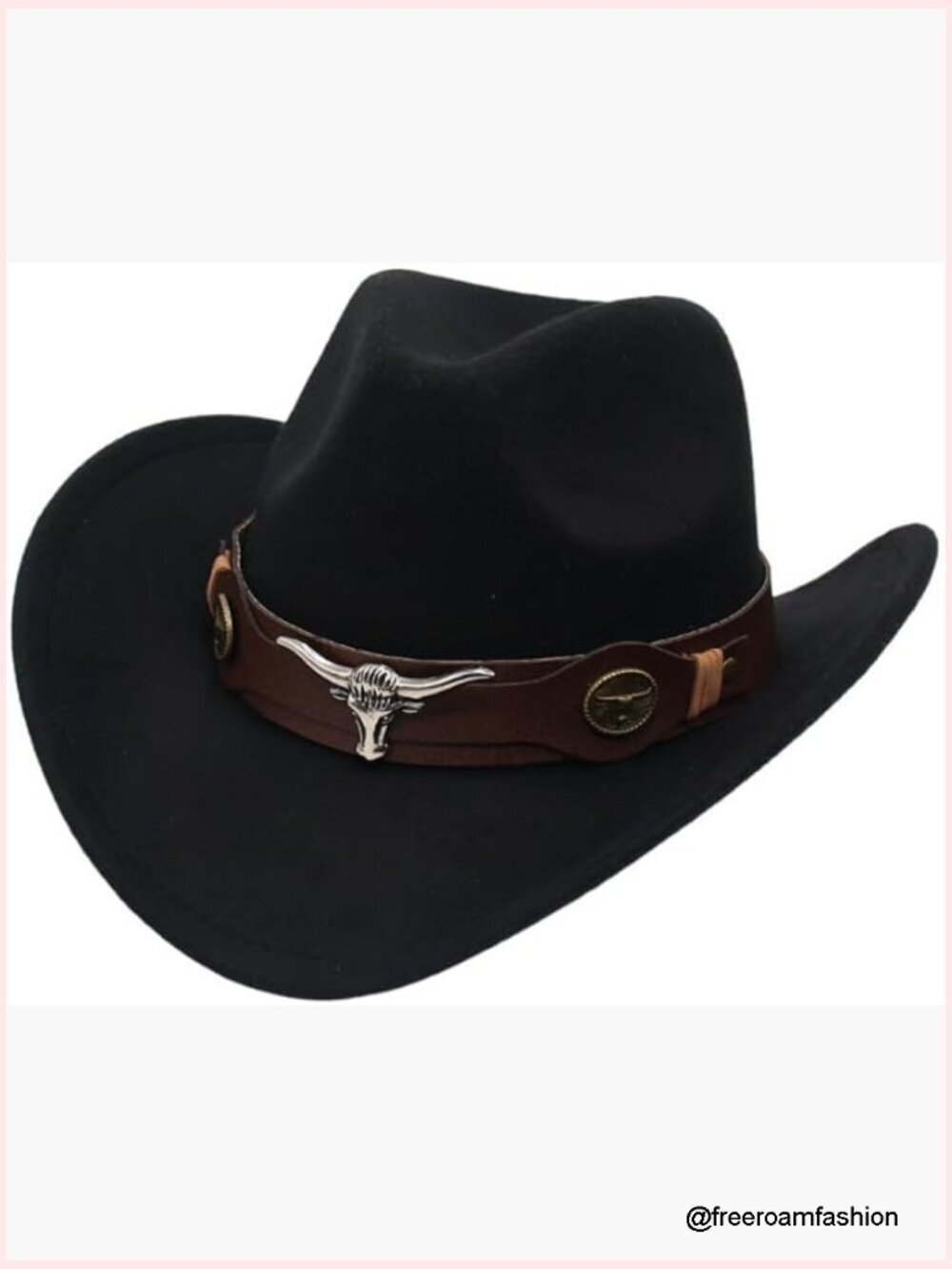 Shapeable Wide Brim Felt Cowboy Hat for Women Men Costume Party